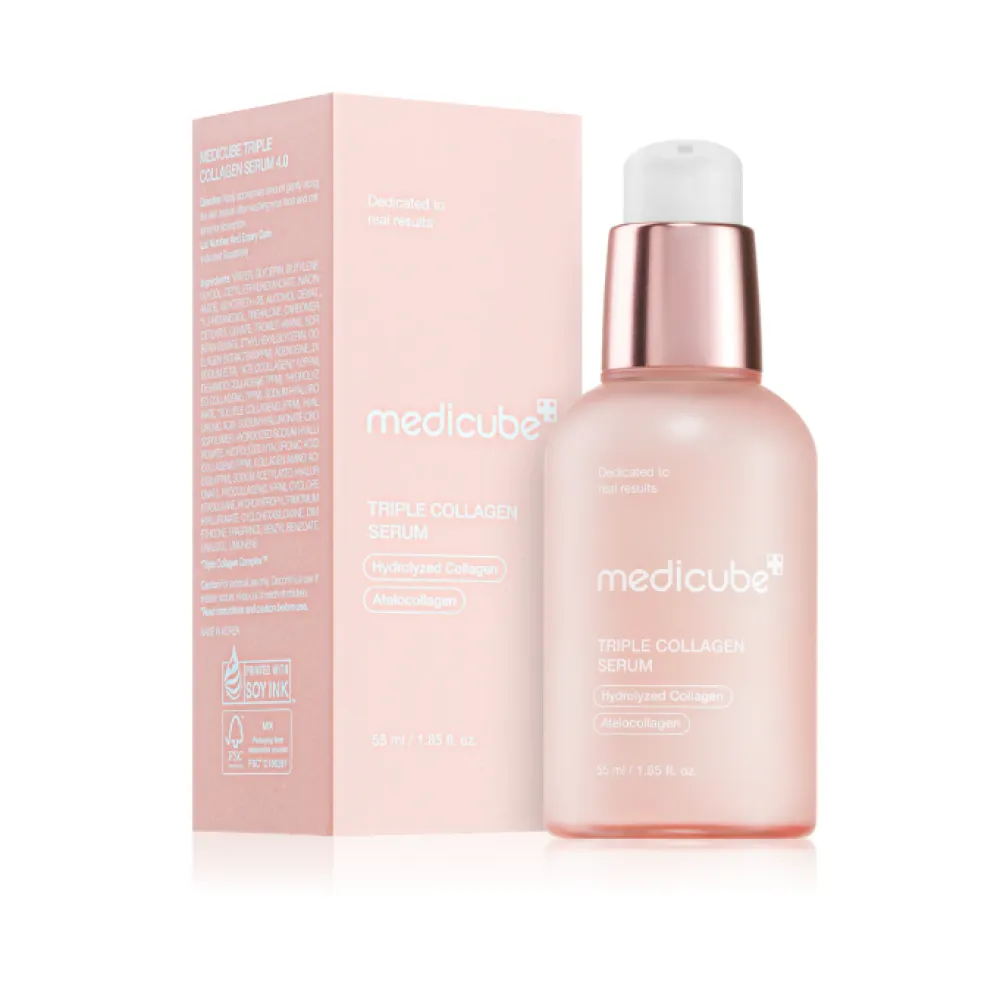 MEDICUBE Triple Collagen Serum - Высокоэффективная антивозрастная сыворотка с тройным комплексом коллагена, 55ml (114351)