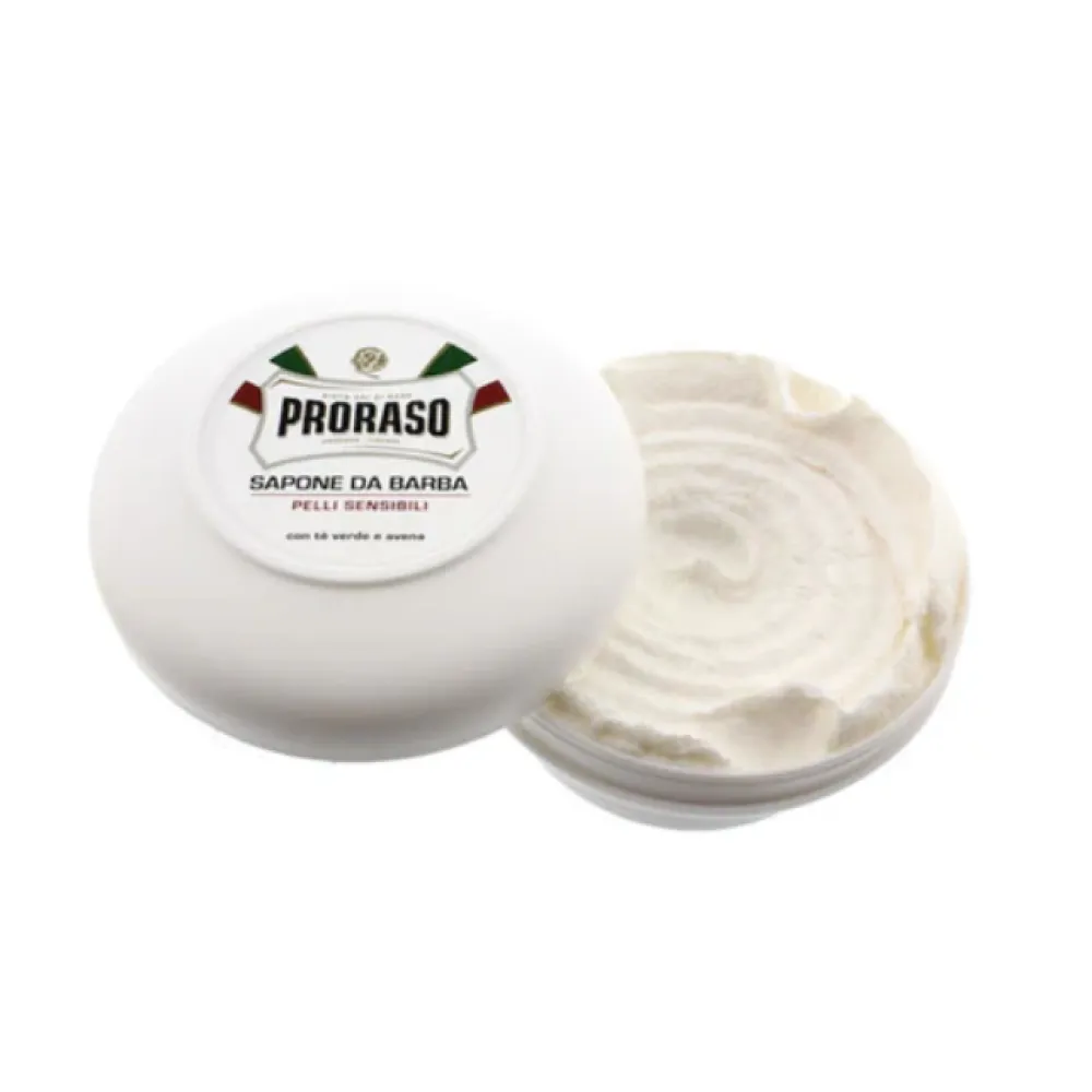 PRORASO Sensitive Shaving Soap With Green Tea Extract - Мыло для бритья с экстрактом зелёного чая, 150ml