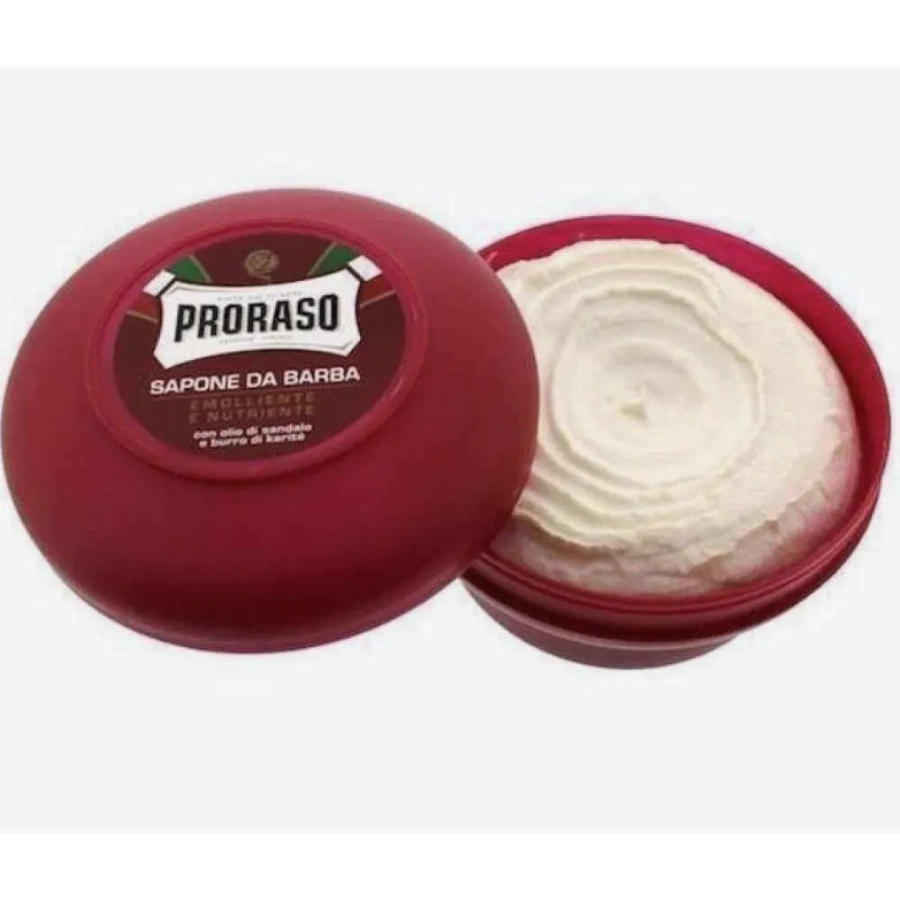 PRORASO Coarse Shaving Soap With Sandalwood and Shea butter - Мыло для бритья с маслом ши и сандалом, 150ml