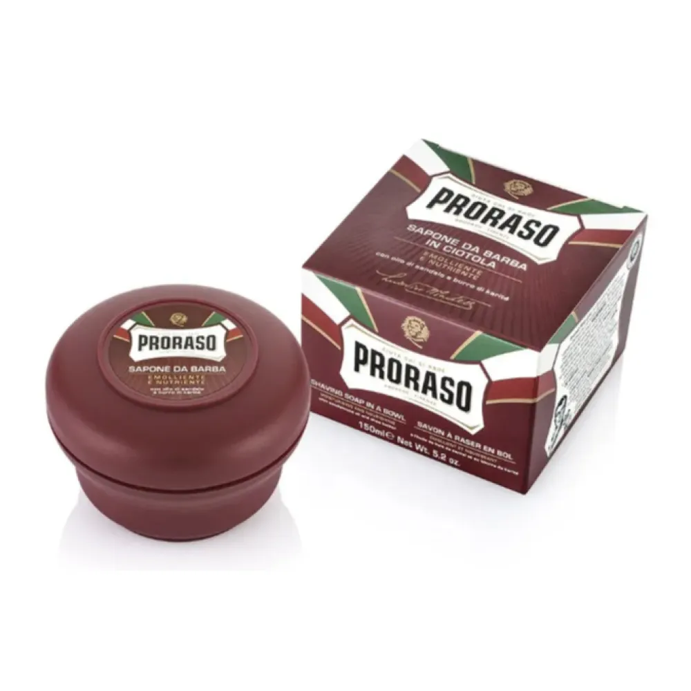 PRORASO Coarse Shaving Soap With Sandalwood and Shea butter - Мыло для бритья с маслом ши и сандалом, 150ml