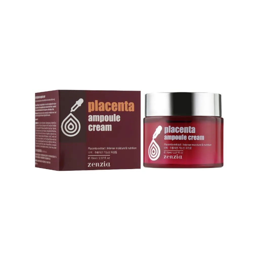 Zenzia Placenta Ampoule cream - Омолаживающий крем с плацентой, 70ml